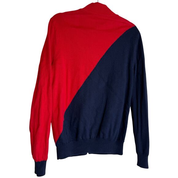 Polo Ralph Lauren Reversible Sweater Men Small Royal London Yacht Club Preppy - Picture 11 of 14